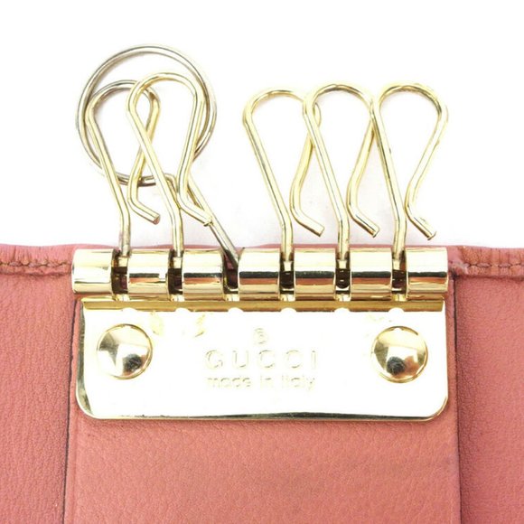 GUCCI key case Gutchishima pink leather Auth used T10578 - Picture 4 of 8